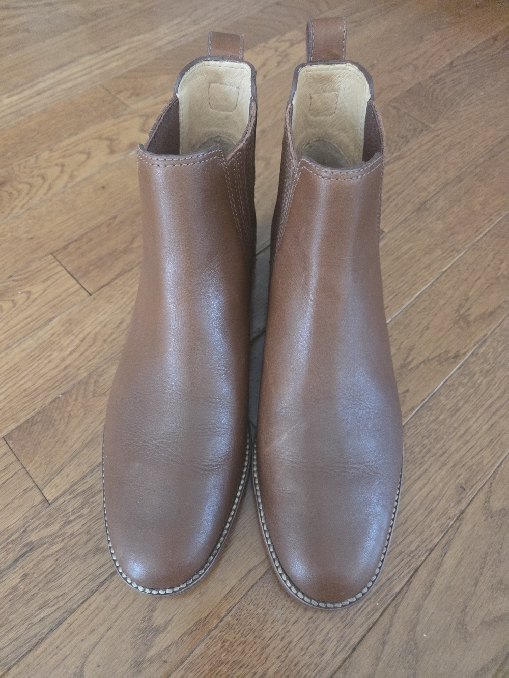 Madewell Womens Brown Chelsea Boots - Classic Slip-On Dress Boots